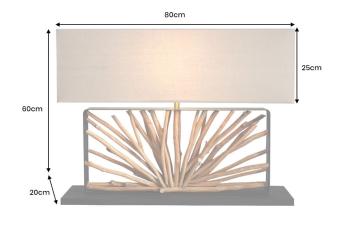 tafellamp longan hout 80 cm