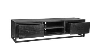 tv lowboard zwart mangohout 160 cm