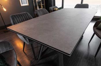 eettafel keramiek betonlook grijs 180-260 cm