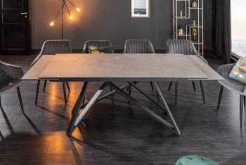 eettafel keramiek betonlook grijs 180-260 cm