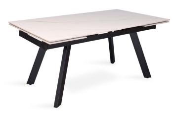 uitschuifbare eettafel wit keramiek 160-240cm