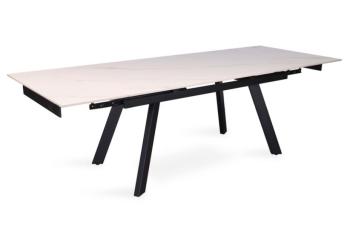 uitschuifbare eettafel wit keramiek 160-240cm