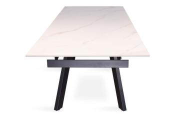 uitschuifbare eettafel wit keramiek 160-240cm