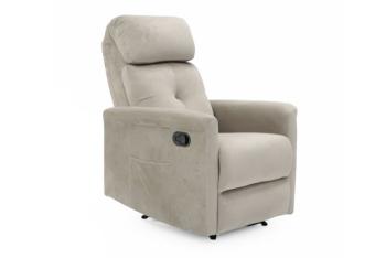 verstelbare relax fauteuil taupe beige
