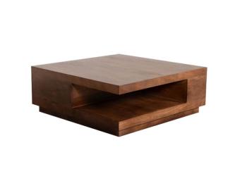 vierkante salontafel bruin mangohout 80 cm