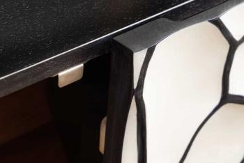 dressoir vulcano mangohout wit zwart 177 cm