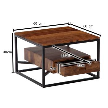 salontafel massiefhout 60 cm