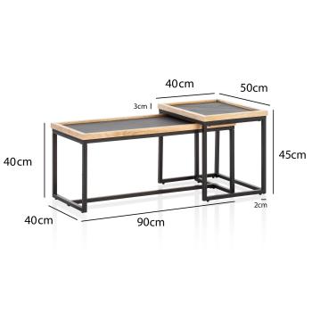 salontafel set mango leisteen