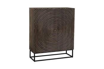 highboard Zen circle mangohout bruin